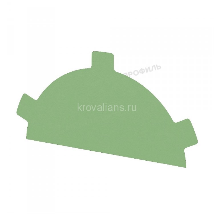 МеталлПрофиль Заглушка конька круглого простая NormanMP (Полиэстер-01-6019-0.5) /1 шт/
