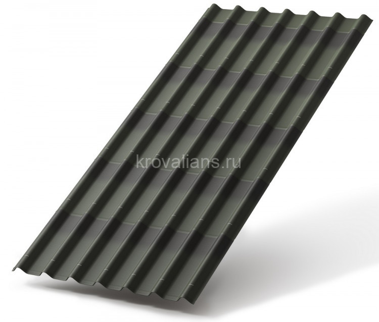 Черепица Ондулин (Onduline DIY) зеленый 1,95х0,82м