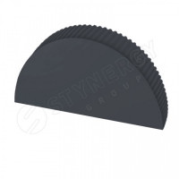 Заглушка к полукруглому коньку большому простая  Stynergy (PURRUS PRO Matt-RAL7024-0.5)