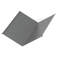 МеталлПрофиль Планка ендовы нижняя 298х298х2000 (Colorcoat Prisma-03-9006-0.5) /1 шт/