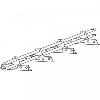Снегозадержатель ROOFsystems ELITE 40*20 (овал), 3м  NEXT ФАЛЬЦ 4 опоры Т-обр. RAL 7024