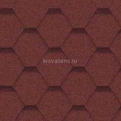 Гибкая черепица Icopal (Икопал) Plano Tema (Клюквенно-красный) /1 кв.м/