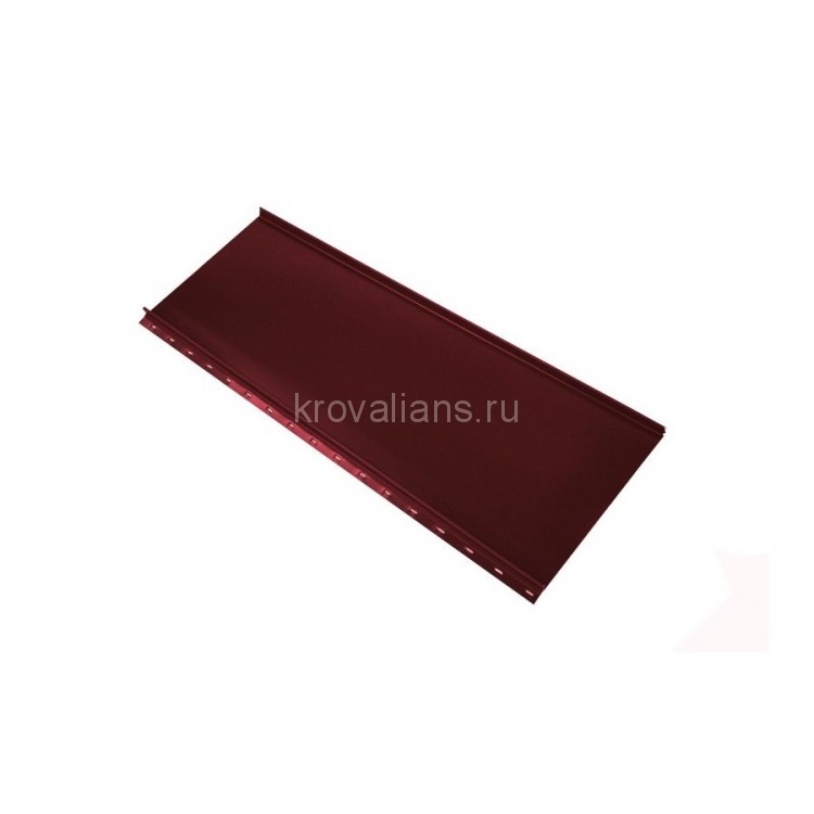 Фальцевая кровля Grand Line (Гранд Лайн) Кликфальц mini 0,5 Satin с пленкой на замках (RAL 3005) 1 кв.м.