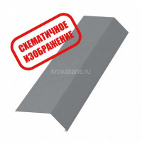 МеталлПрофиль Планка карнизная 100х69х2000 (Полиэстер-01-7005-0.45) /1 шт/