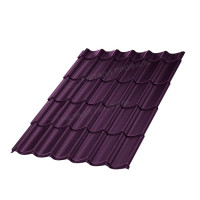 Металлочерепица МеталлПрофиль Ламонтерра (VALORI-20-Violet-0.5) /1 кв.м./