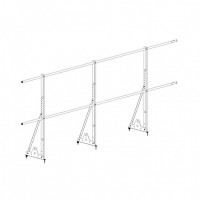 Ограждение ROOFsystems ECONOM d-25 (круг) H-1200/3,0м NEXT ТУ (Т-обр. Опора) RAL8004