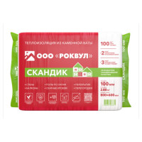 Утеплитель Роквул Лайт Баттс Скандик 800х600х100мм 2,88м2  (0,288м3) 6шт/упак 36упак/пал