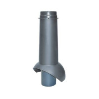 Выход канализации Krovent Pipe-VT 125/100 ИЗ серый