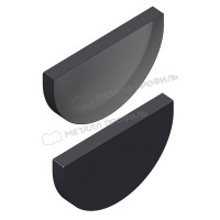 Заглушка желоба МЕТАЛЛ ПРОФИЛЬ ПРОЕКТ D185 Ral 7024