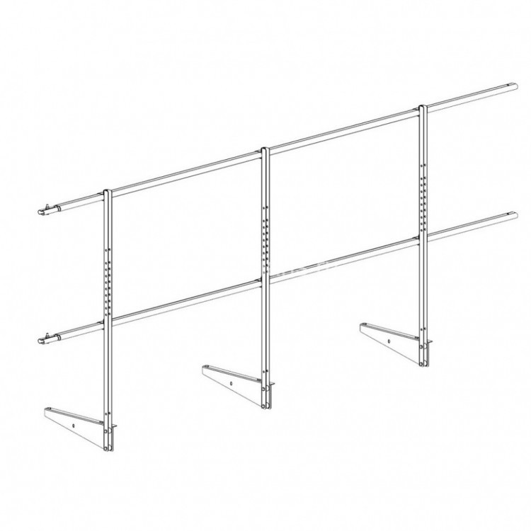 Перила к мостику кровельному ROOFsystems ELITE H-1200 3м RAL 8004
