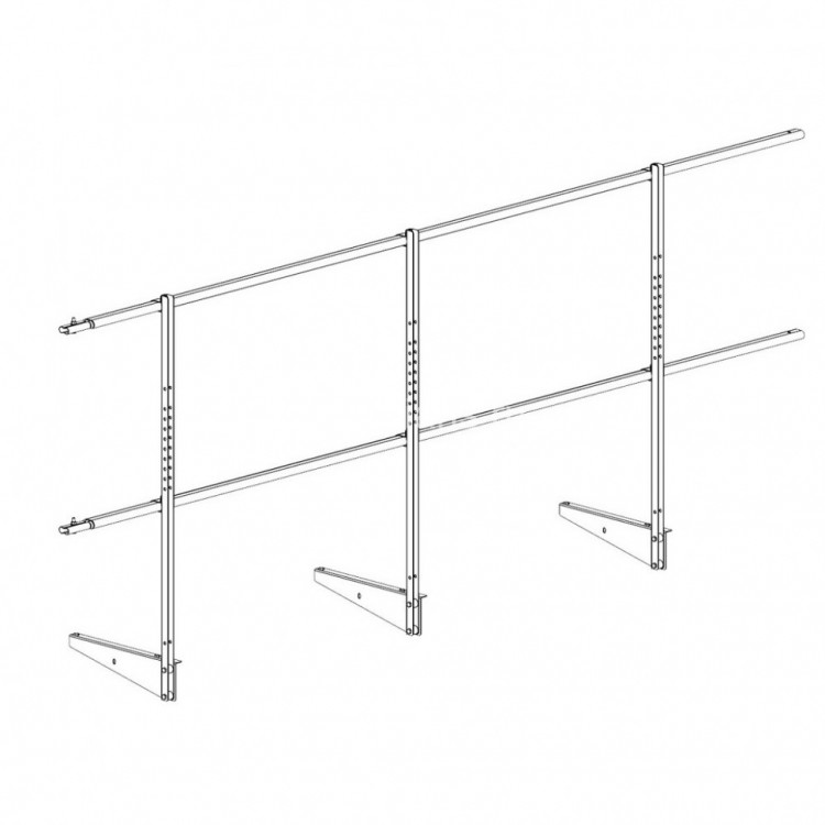 Перила к мостику кровельному ROOFsystems ELITE H-1200 3м RAL 8017