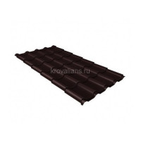 Металлочерепица Grand Line (Гранд Лайн) камея 0,5 Satin Мatt RAL 8017 /1 кв.м./