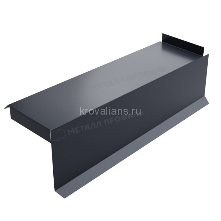 МеталлПрофиль Планка сегментная торцевая правая 350 мм (Colorcoat Prisma-03-7024-0.5) /1 шт/