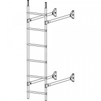 Лестница стеновая ROOFsystems ELITE ZN400 1,8м Универ RAL 3005