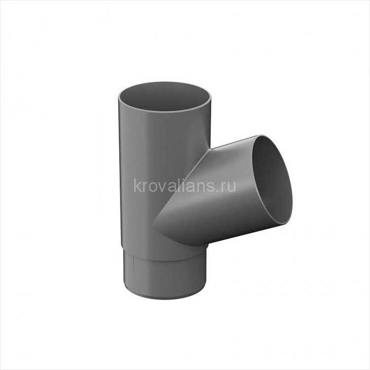 Galeco PVC 152 130/100 Тройник Графит RAL 7021 (10шт/уп)