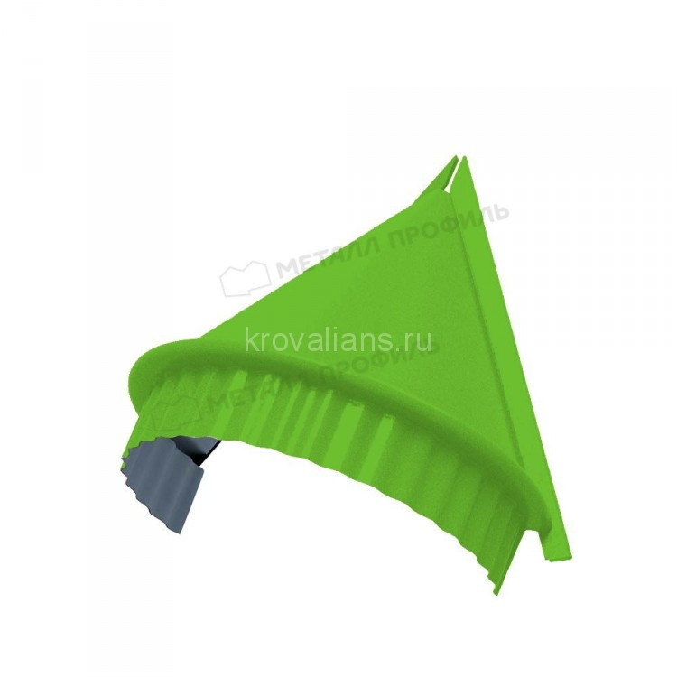 МеталлПрофиль Заглушка конька круглого конусная NormanMP (Полиэстер-01-6018-0.5) /1 шт/
