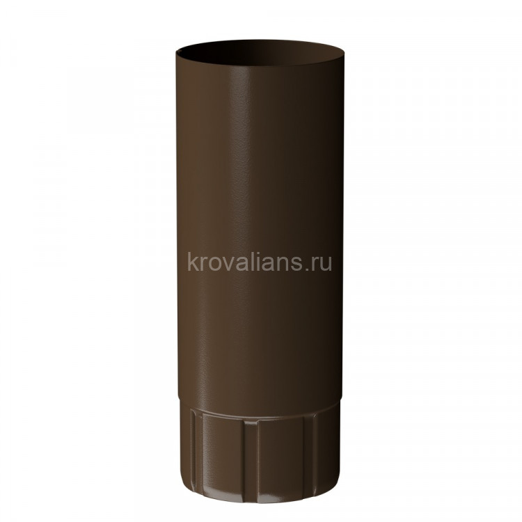 Docke STAL PREMIUM 125/90 мм Труба водосточная 1 м Каштан RAL8017 20шт/упак