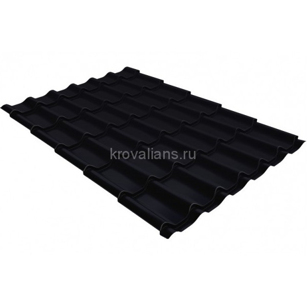Металлочерепица классик Grand Line (Гранд Лайн) 0,45 Drap ST RAL 9005 /1 кв.м./