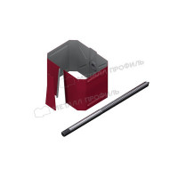 Держатель трубы (на кирпич) МЕТАЛЛ ПРОФИЛЬ БЮДЖЕТ 76х102 Ral 3005