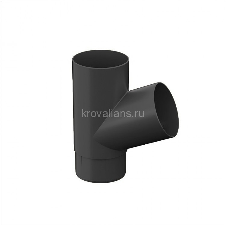 Galeco PVC 152 130/100 Тройник Черный RAL 9005 (10шт/уп)