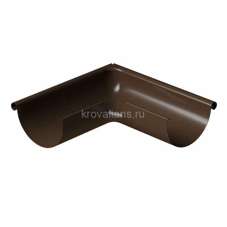 Docke STAL PREMIUM 125/90 мм Угол внешний  90 гр Каштан RAL8017 8шт/упак