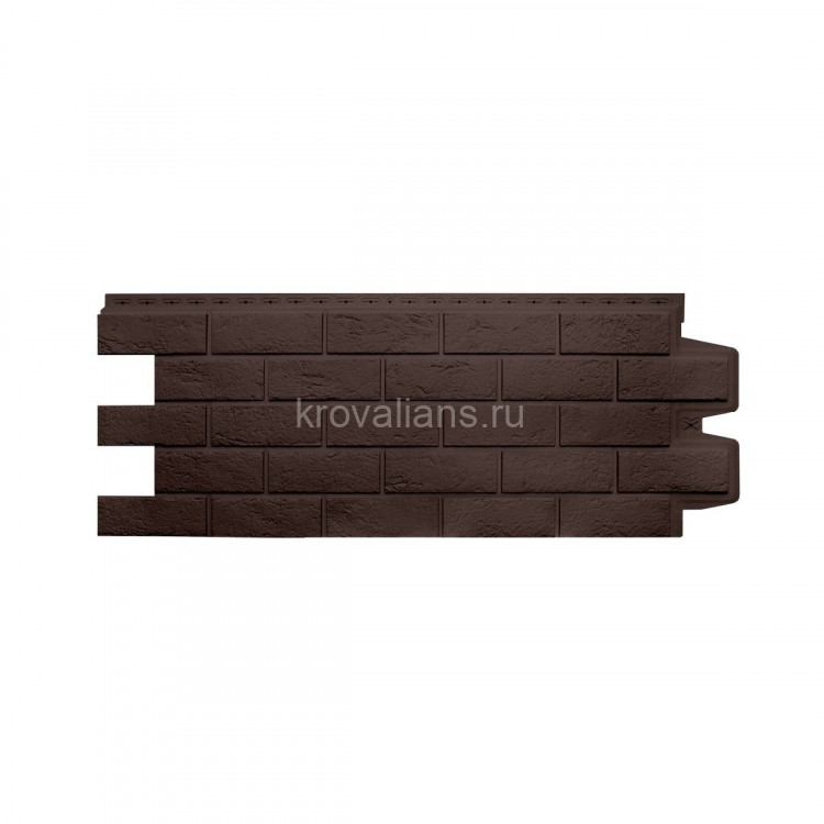 Фасадная панель Grand Line Состаренный кирпич Classic шоколадный (0,968*0,390) 10шт/уп