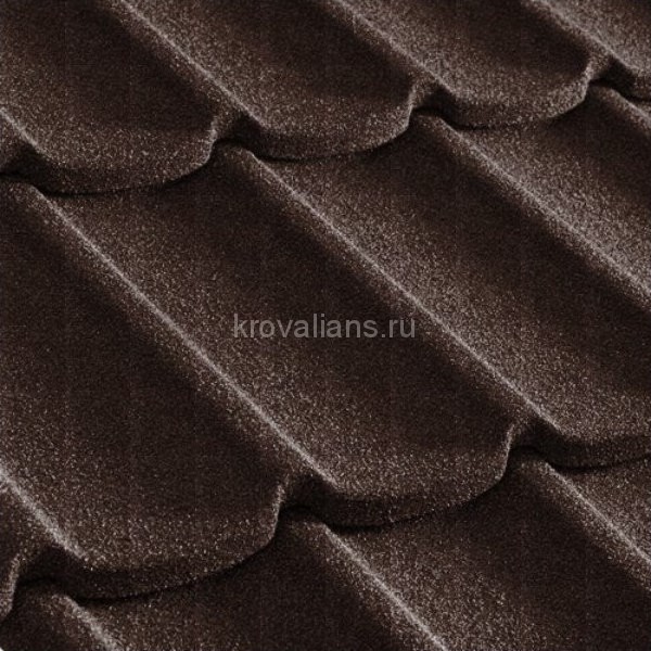 Композитная черепица Metrotile (Метротайл) MetroMistral (Коричневый) /лист/