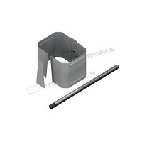 Держатель трубы (на кирпич) МЕТАЛЛ ПРОФИЛЬ БЮДЖЕТ 76х102 Ral 9003