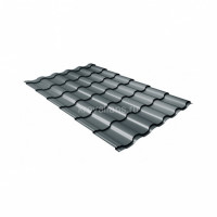 Металлочерепица Grand Line (Гранд Лайн) кредо 0,5 GreenСoat Pural Matt RAL 7016 /1 кв.м./
