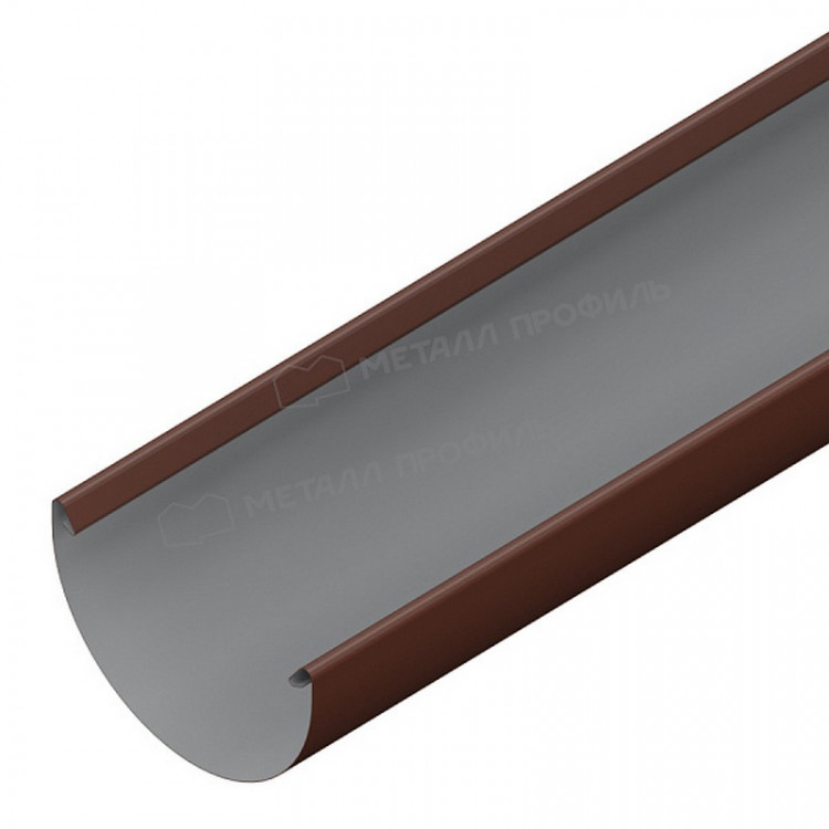 Желоб водосточный МЕТАЛЛ ПРОФИЛЬ ПРОЕКТ D185х3000 Ral 8017