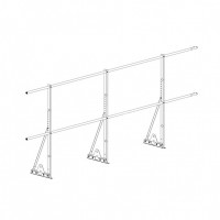 Ограждение ROOFsystems ECONOM d-25 (круг) H-1200/3,0м NEXT фальц ТУ (Т-обр. Опора) RAL7024
