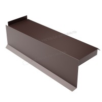 МеталлПрофиль Планка сегментная торцевая левая 400 мм (PURETAN-20-RR32-0.5) /1 шт/