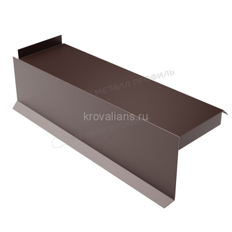МеталлПрофиль Планка сегментная торцевая левая 400 мм (PURETAN-20-RR32-0.5) /1 шт/
