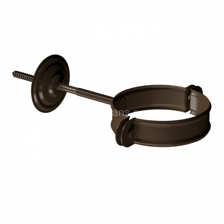 Docke STAL PREMIUM 125/90 мм Хомут трубы Каштан RAL8017 40шт/упак