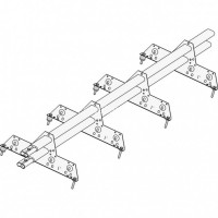 Снегозадержатель ROOFsystems PRESTIGE ZN 45*25 (овал), 3м  NEXT 4 опоры Т-обр. RAL 7024
