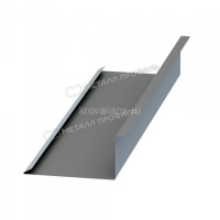 МеталлПрофиль Планка примыкания нижняя 250х122х2000 (Colorcoat Prisma-03-9006-0.5) /1 шт/