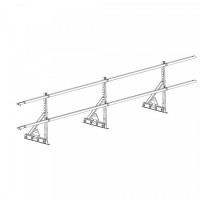 Ограждение ROOFsystems PROMO ZN 40х20 (овал) H-600/3,0м 2 трубы NEXT фальц RAL3005