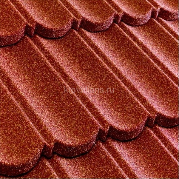 Композитная черепица Metrotile (Метротайл) MetroBond (Красный) /лист/