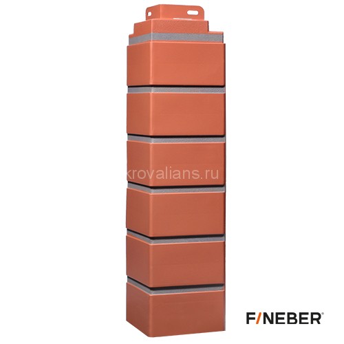604 руб./шт, FineBer Угол наружный Кирпич KLINKER Керамический, 10шт/уп