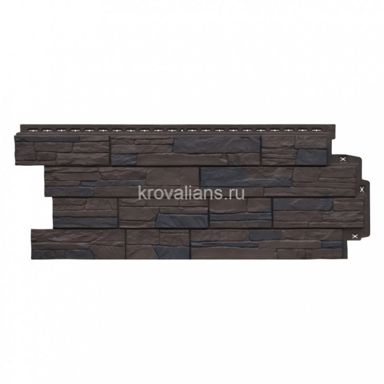 Фасадная панель Grand Line Сланец Design Plus орех  975*395 10шт/уп.