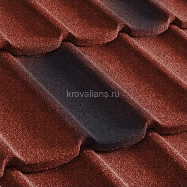 Композитная черепица Metrotile (Метротайл) MetroMistral (Красно-Черный) /лист/