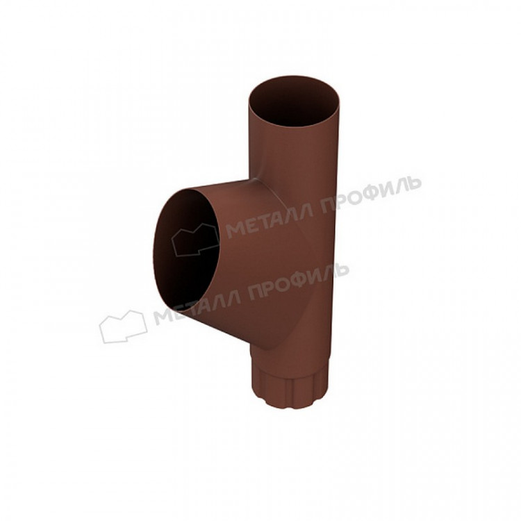 Тройник трубы МЕТАЛЛ ПРОФИЛЬ Foramina PUR 125/100 RAL 8017, коричневый Тройник трубы МЕТАЛЛ ПРОФИЛЬ Foramina PUR 125/100 RAL 8017, коричневый