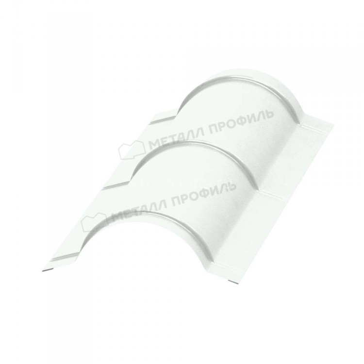 МеталлПрофиль Планка конька круглого R110х2000 NormanMP (Полиэстер-01-9003-0.5) /1 шт/
