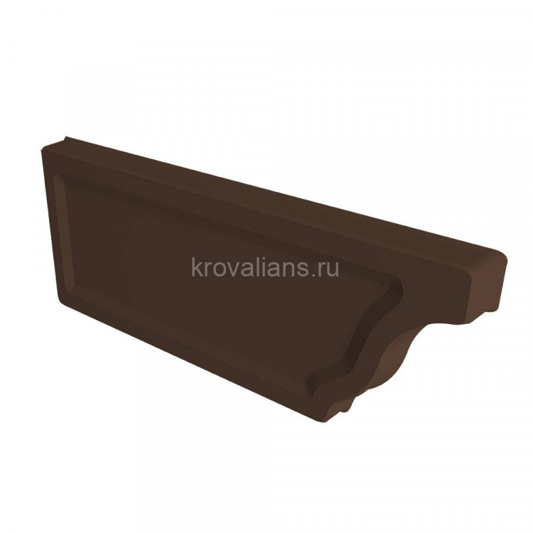 Vortex Project 210/150 Заглушка желоба левая RAL 8017 шоколад