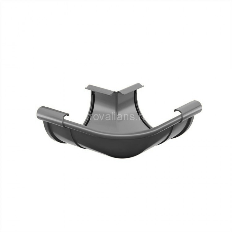 Galeco PVC 152 130/100 Угол внешний 90гр. Графит RAL 7021 (10шт/уп)