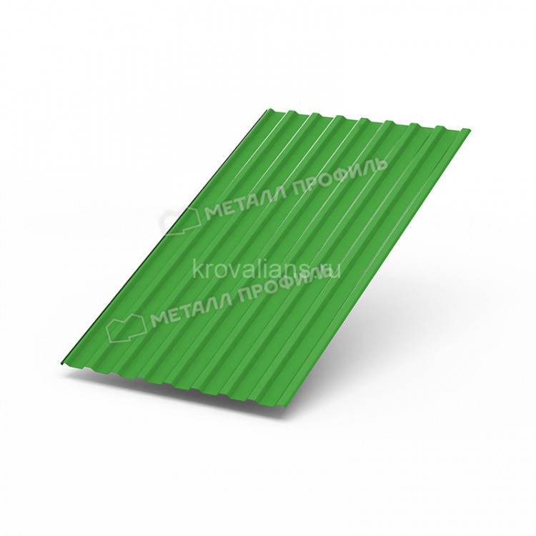 Профилированный лист Металл Профиль МП-20х1100-R (ПЭ-01-6018-0,45) /1 кв.м./