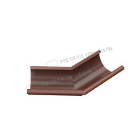 Угол желоба наружный 135 градусов МЕТАЛЛ ПРОФИЛЬ Foramina PUR 125/100 RAL 8017, коричневый