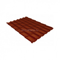 Металлочерепица Grand Line (Гранд Лайн) классик 0,5 Satin Мatt RAL 8004 /1 кв.м./