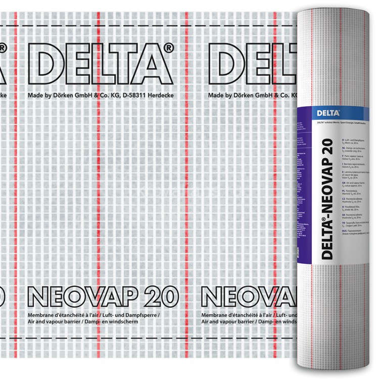 DELTA (Дельта) NEOVAP 20 армированная пароизоляционная пленка 75 м2 (1,5х50м)