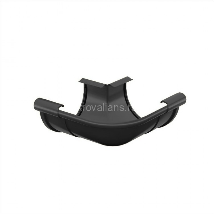 Galeco PVC 152 130/100 Угол внешний 90гр. Черный RAL 9005 (10шт/уп)